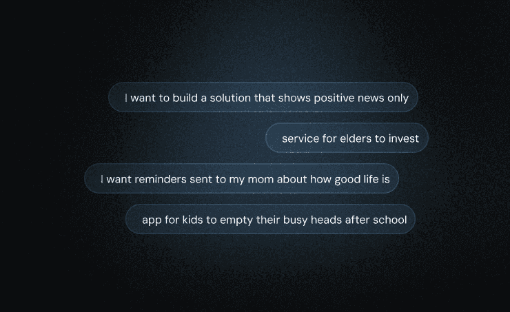 Raw product ideas captured as chat prompts